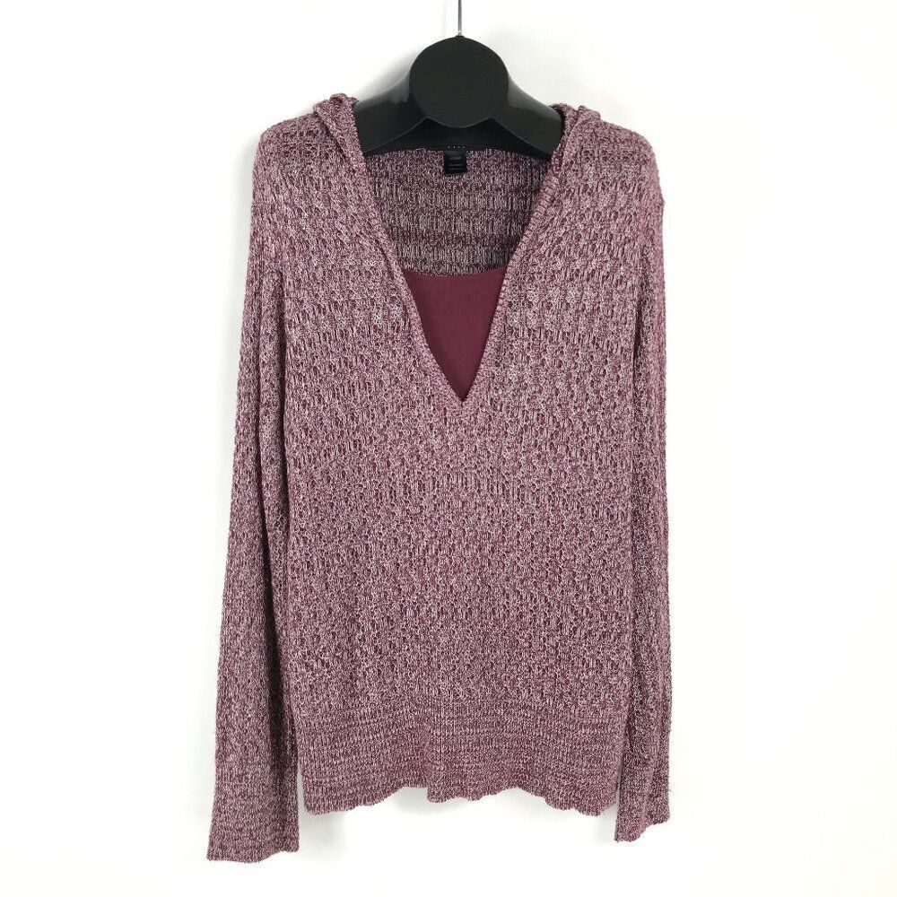 Lane Bryant Venezia Hooded Pullover Knit Sweater Women's Plus Size 22/24W Casual